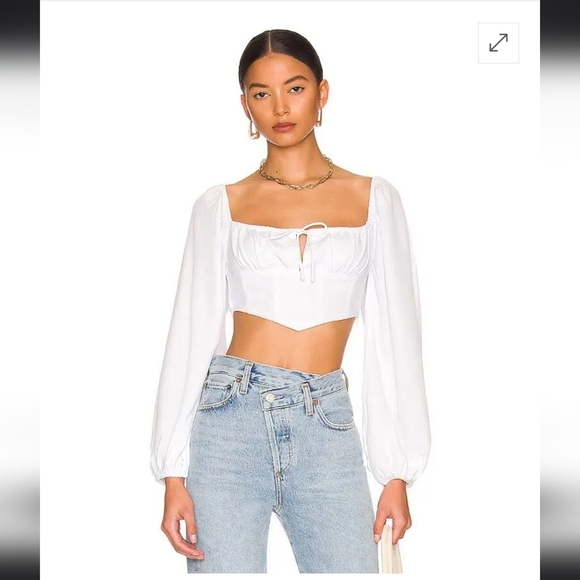 D1. NWT MORE TO COME Yasmin Corset Top In White Size XS - Picture 1 of 7